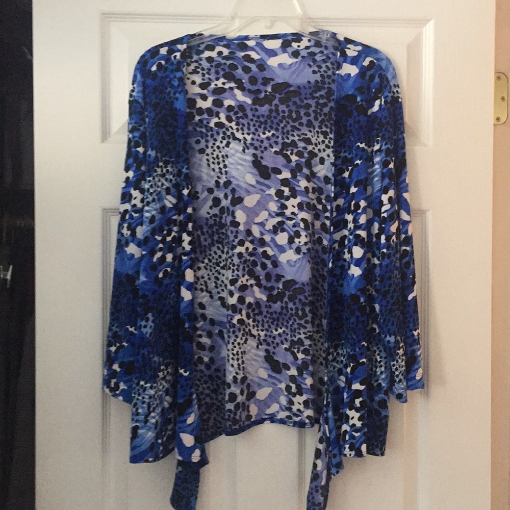 Blue Cheetah Print Cardigan